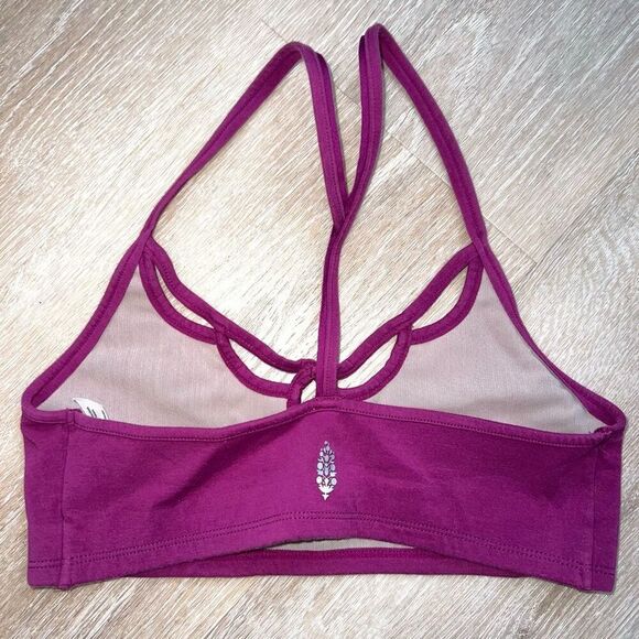 FP Movement by Free People 'Moon Shadow' T-Back Sports Bra, Fuchsia Women’s M - Picture 4 of 8